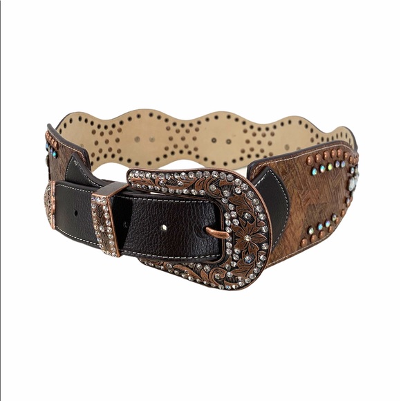 Accessories - Western Jewel Studded Boho Belt Size Large